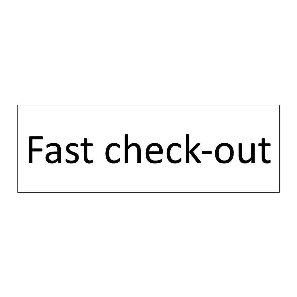 Fast check-out