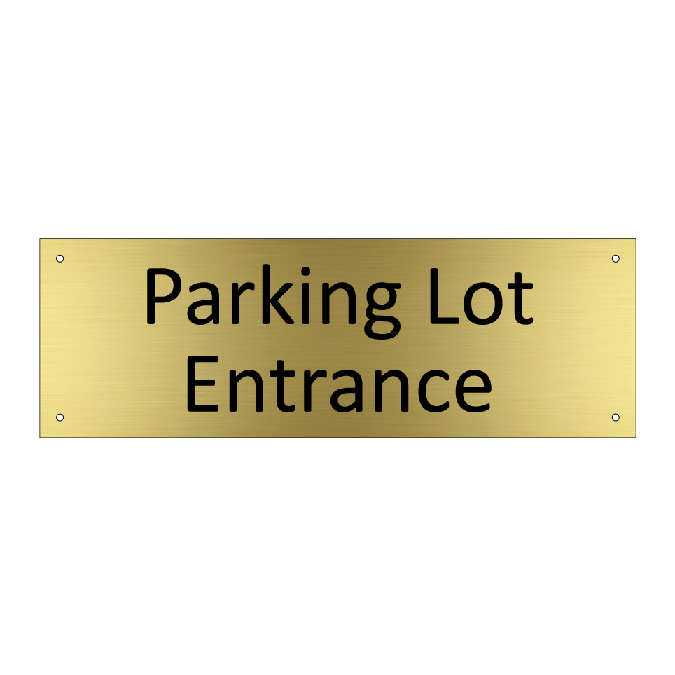 Parking Lot Entrance