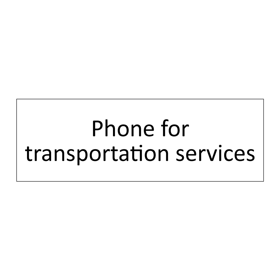 Phone for transportation services