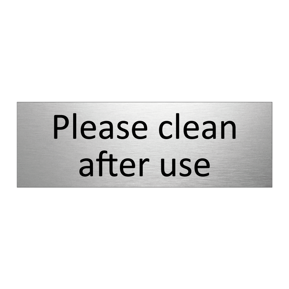 Please clean after use