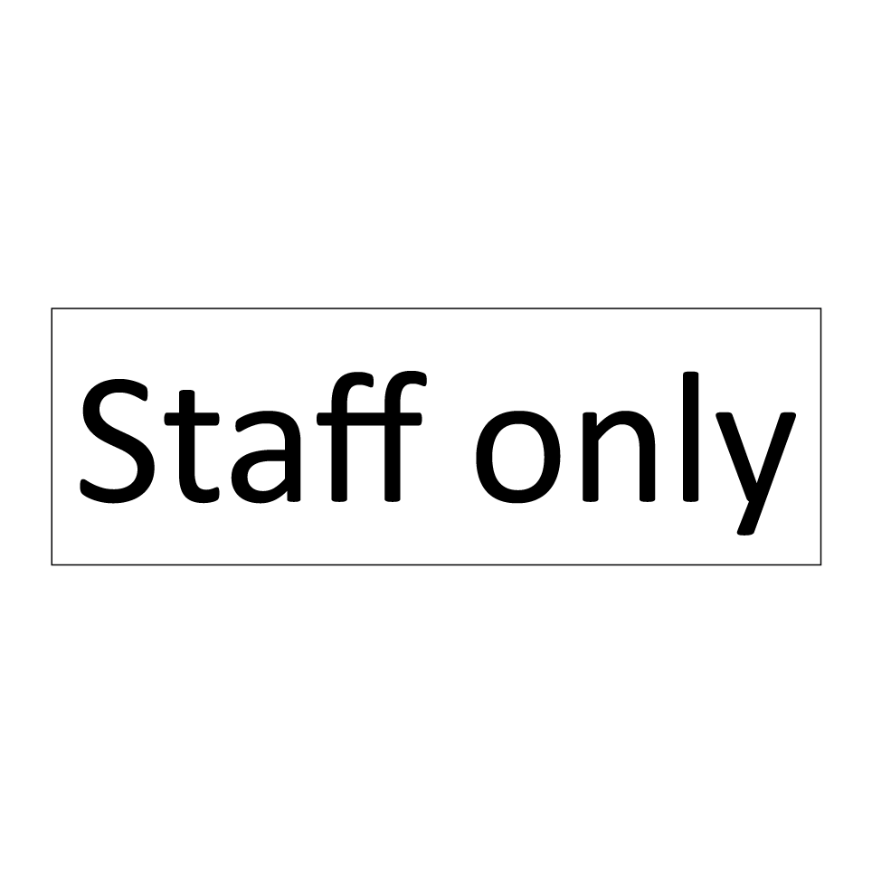 Staff only