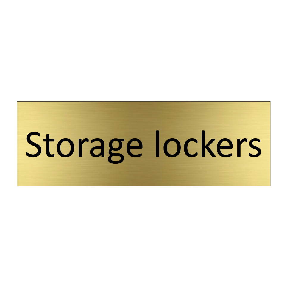 Storage lockers