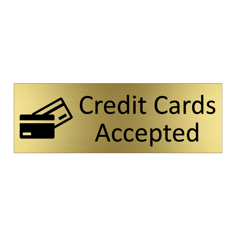 Credit Cards Accepted