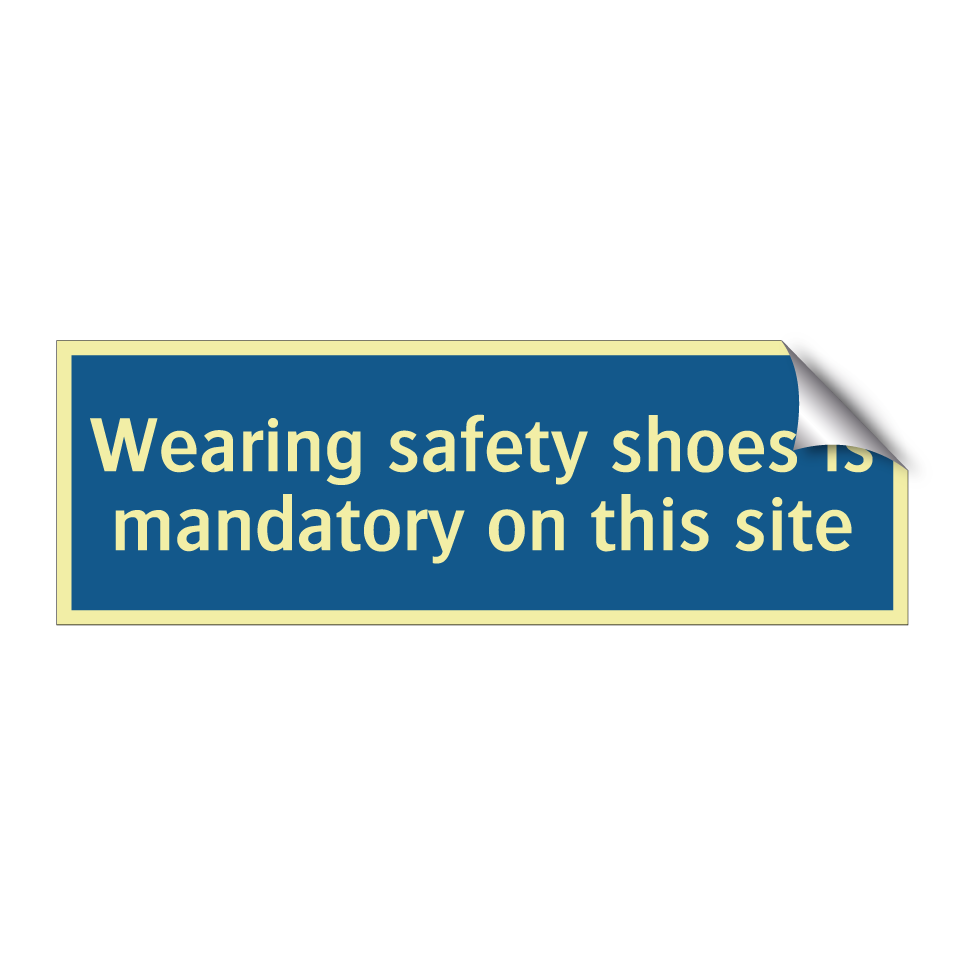 Wearing safety shoes is mandatory on this site