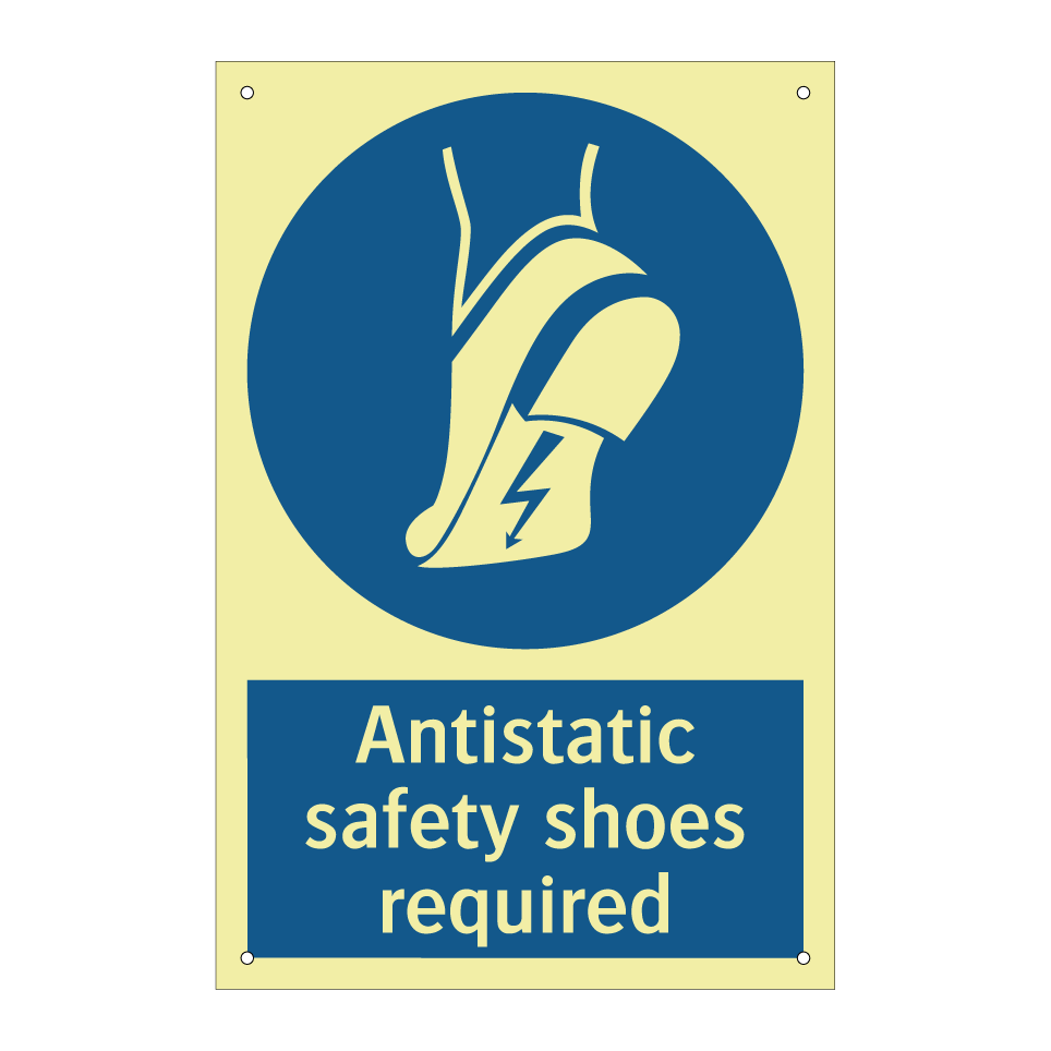 Antistatic safety shoes required