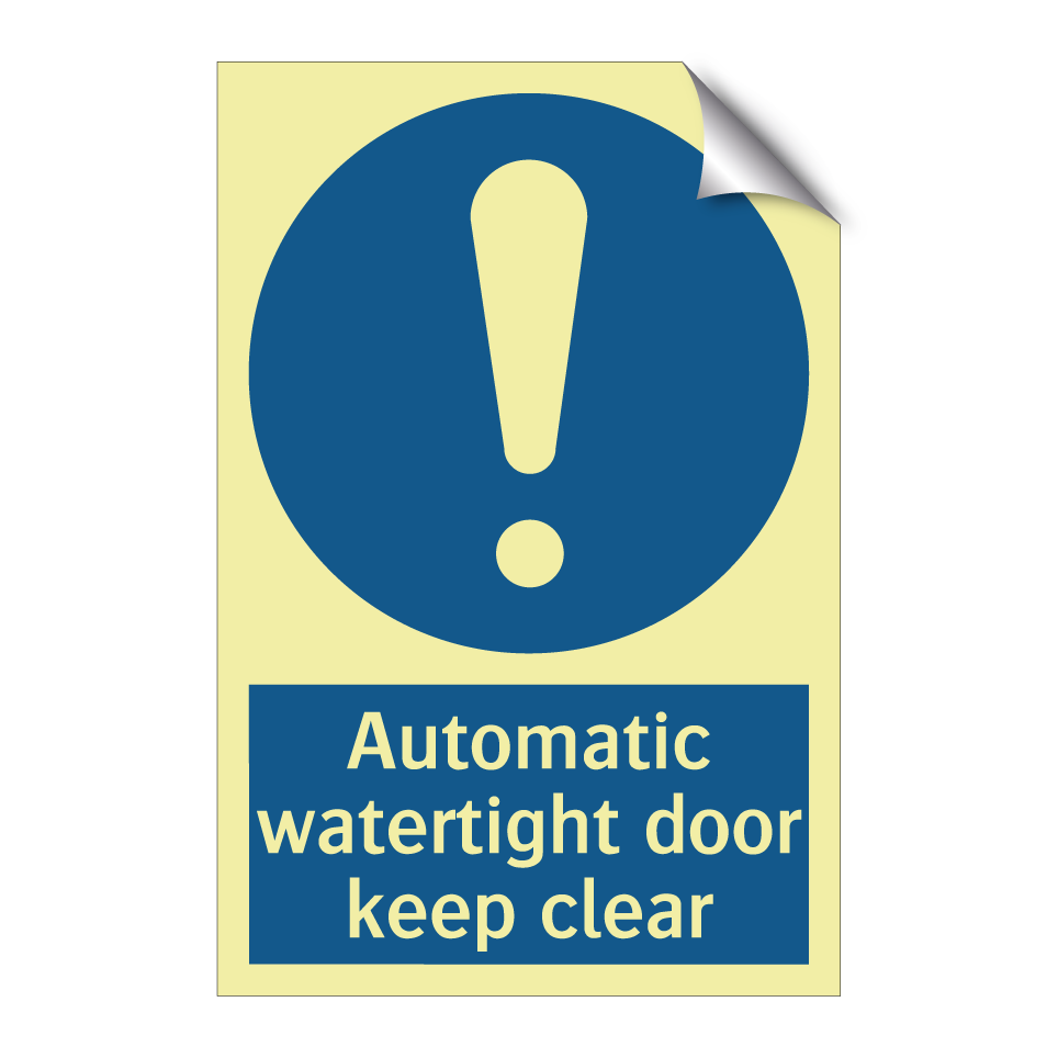 Automatic watertight door keep clear