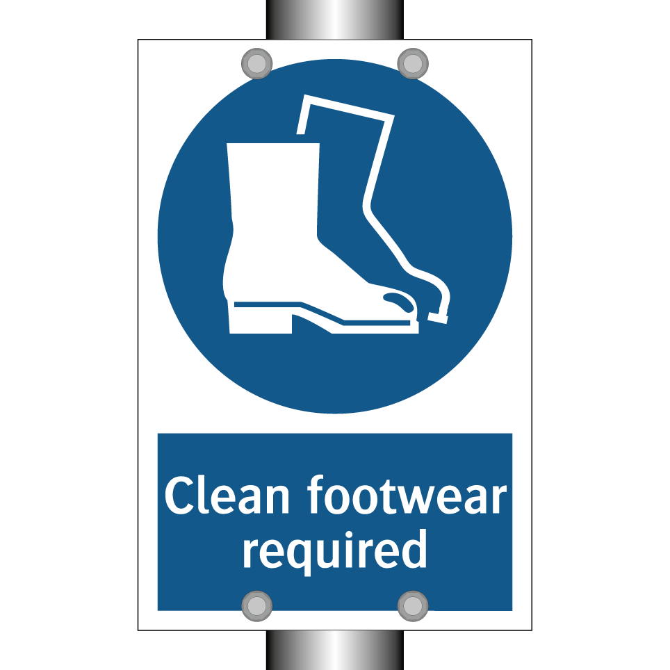 Clean footwear required