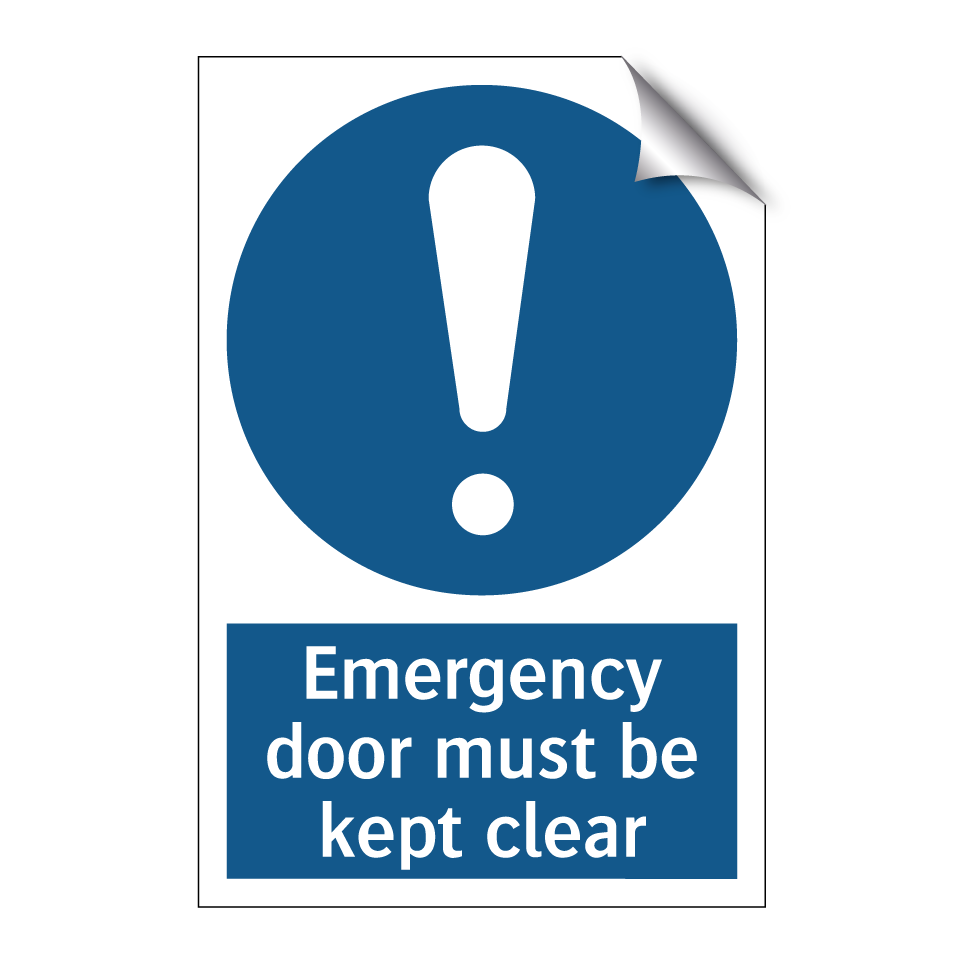 Emergency door must be kept clear