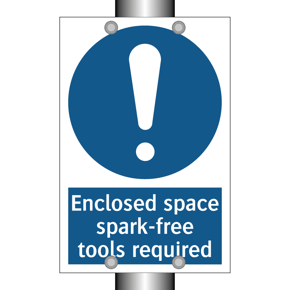 Enclosed space spark-free tools required