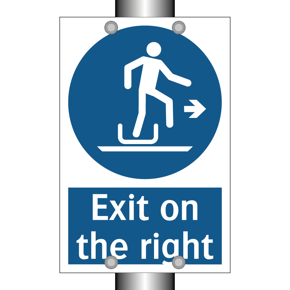 Exit on the right