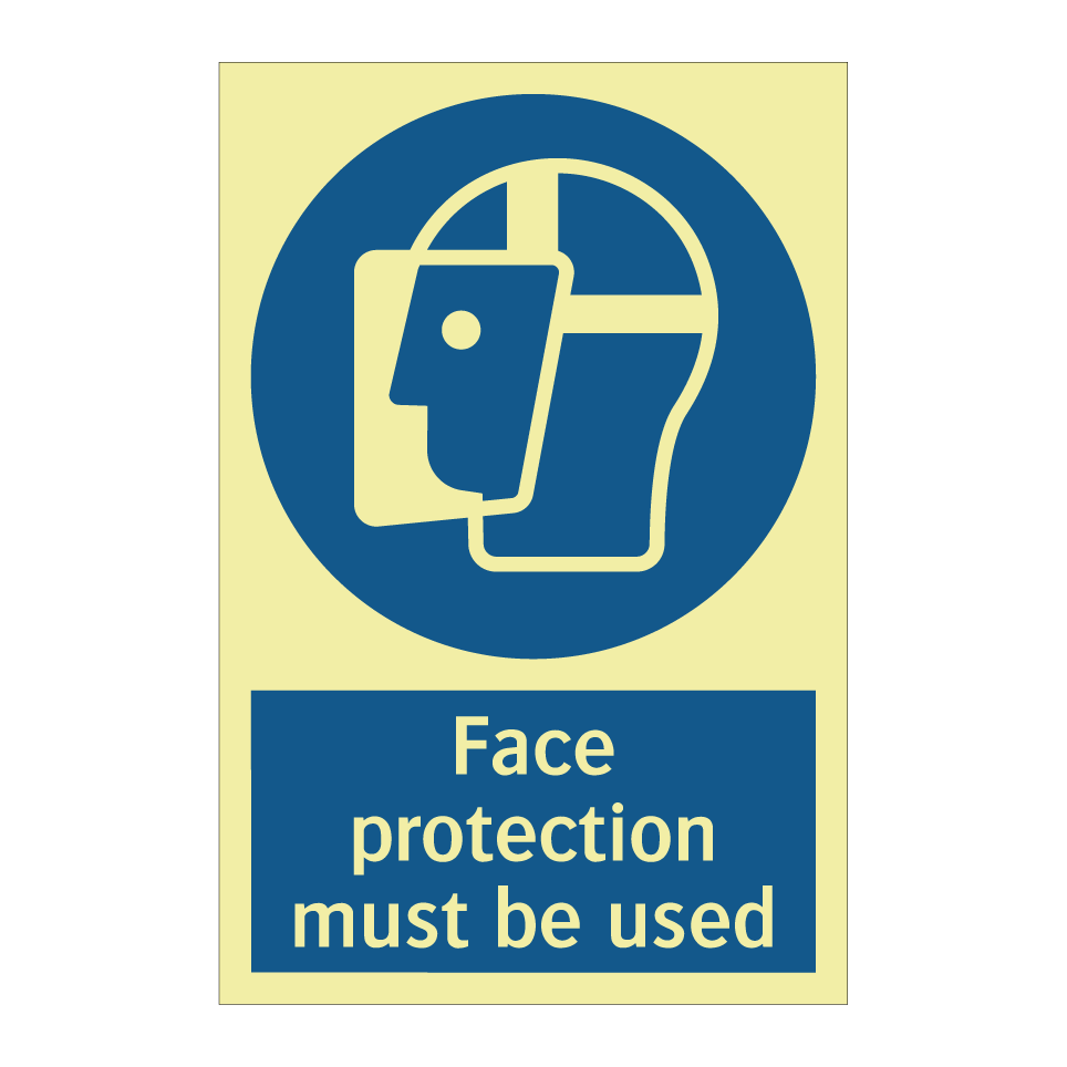 Face protection must be used