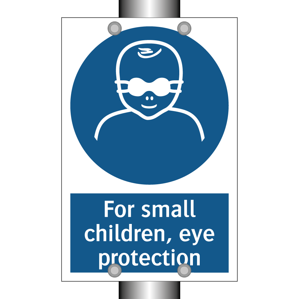 For small children, eye protection