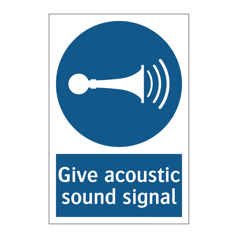 Give acoustic sound signal
