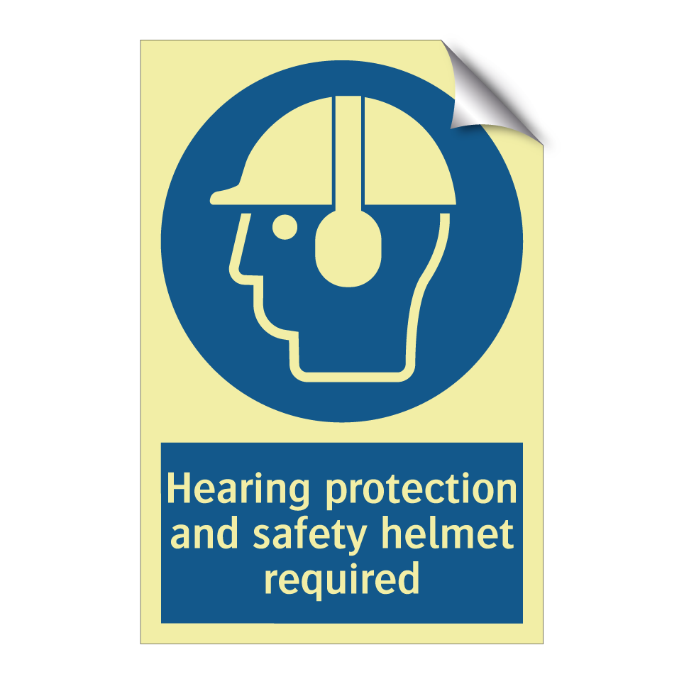 Hearing protection and safety helmet required
