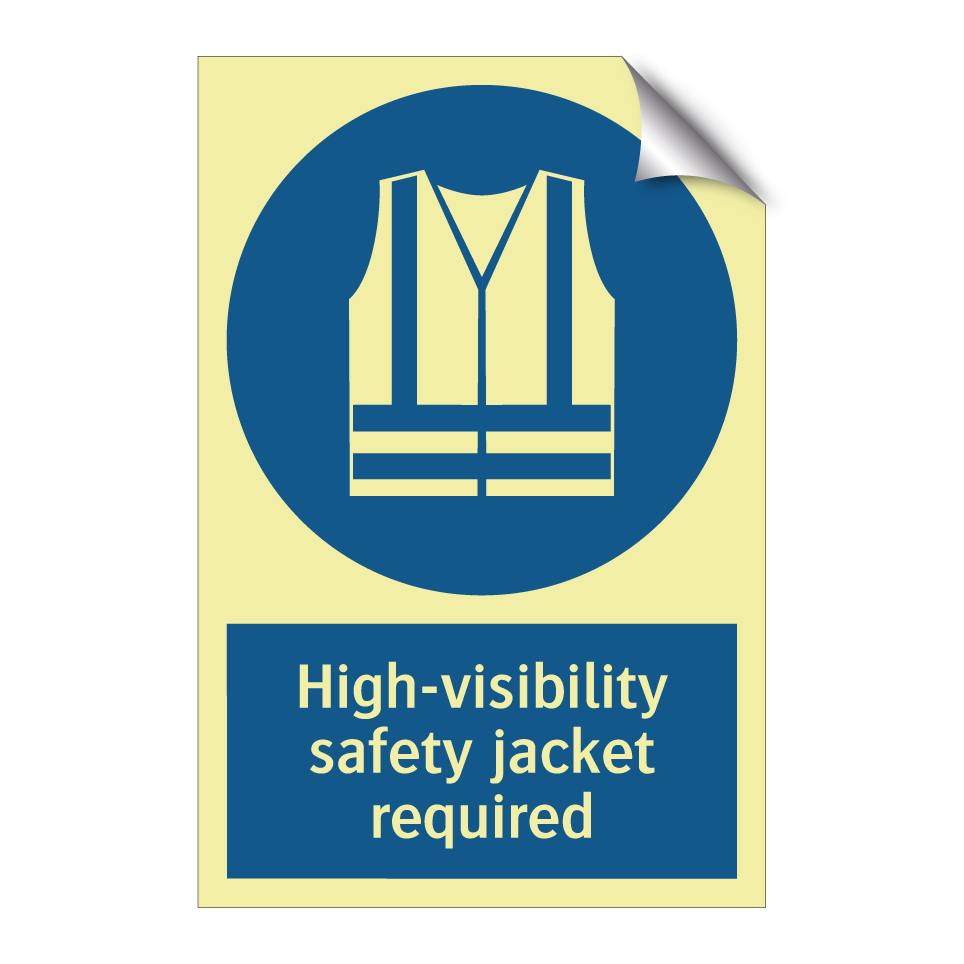 High-visibility safety jacket required