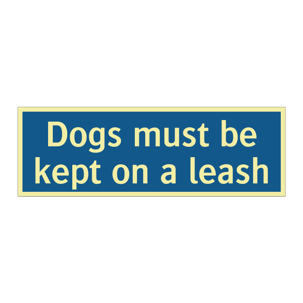 Dogs must be kept on a leash