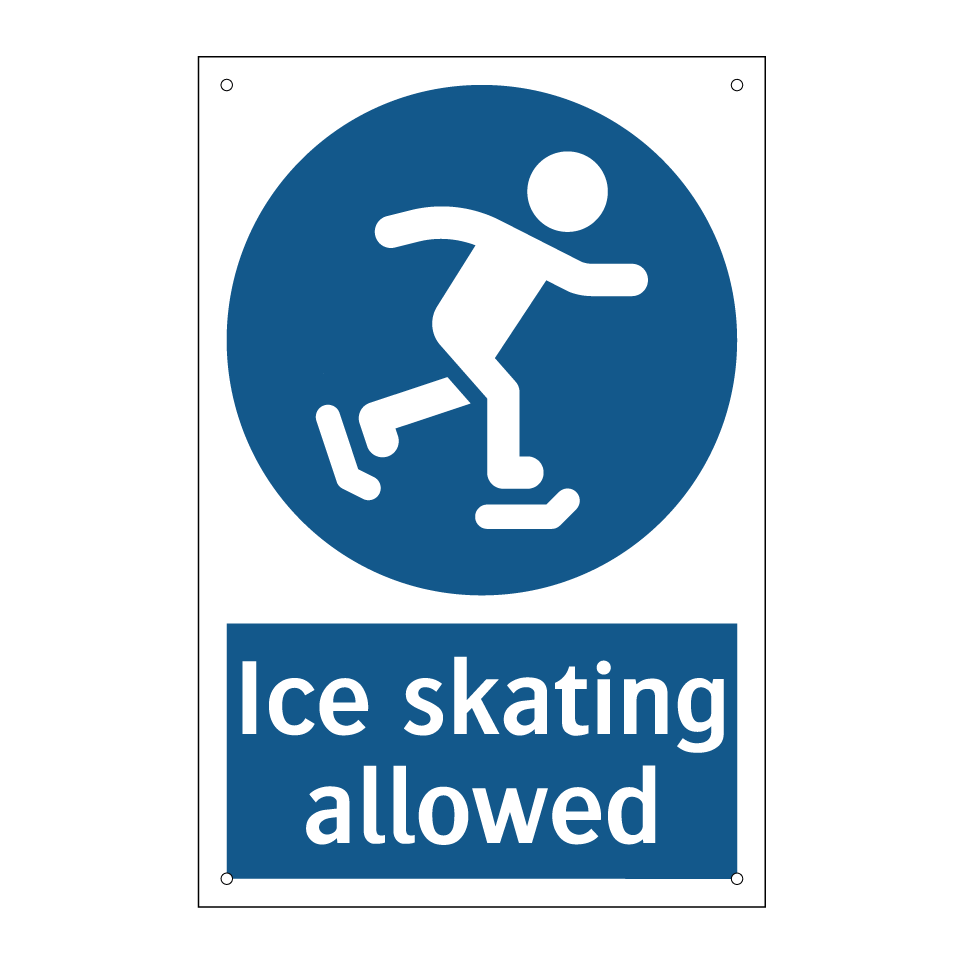 Ice skating allowed