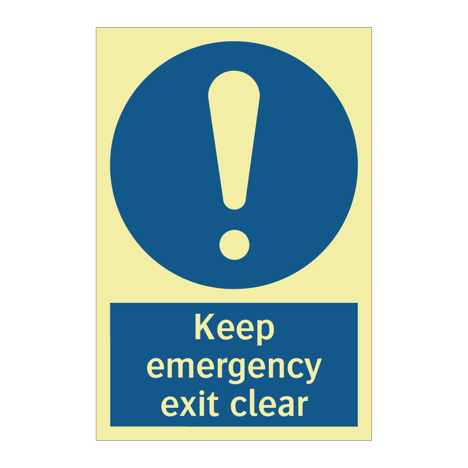 Keep emergency exit clear