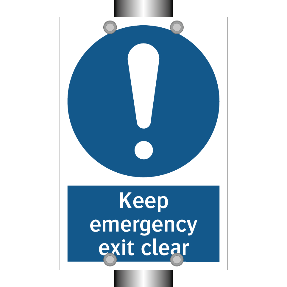 Keep emergency exit clear