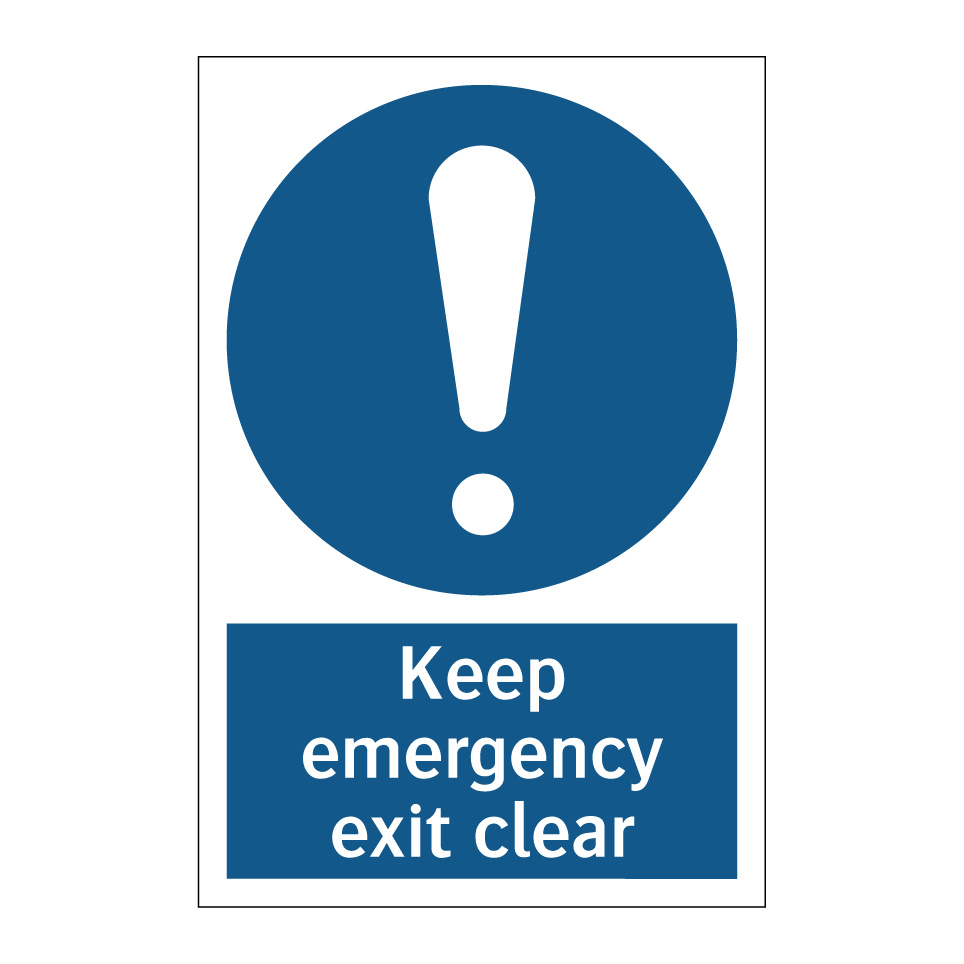 Keep emergency exit clear