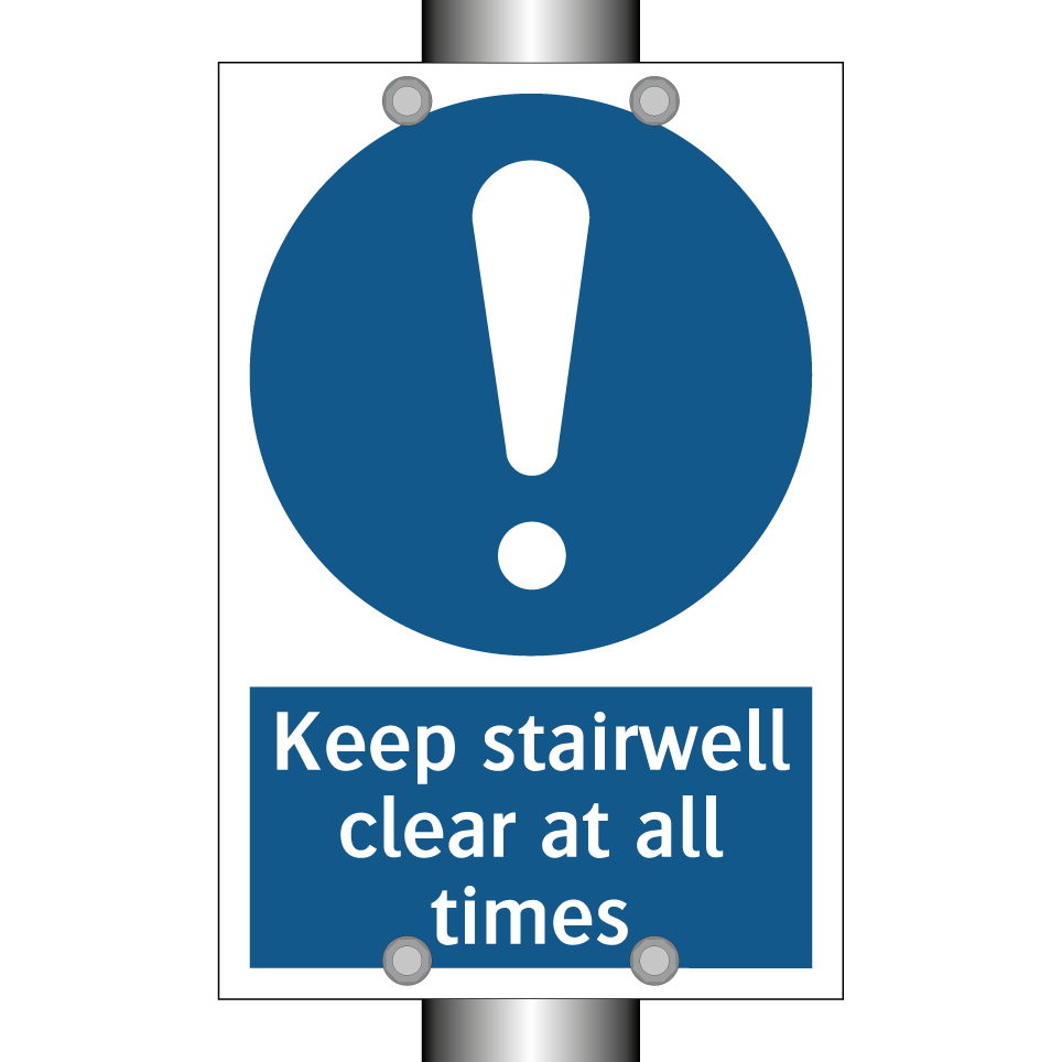Keep stairwell clear at all times