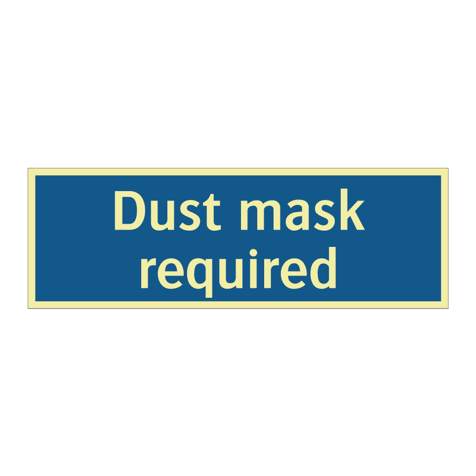 Dust mask required
