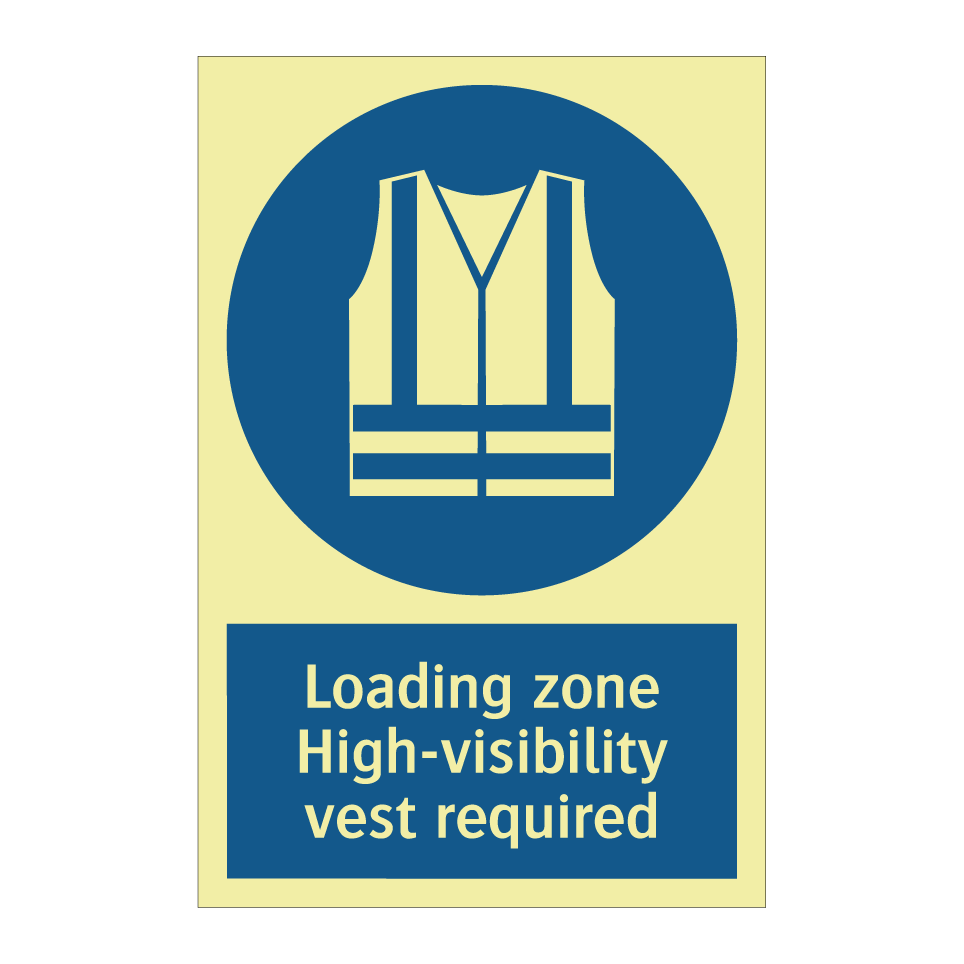 Loading zone High-visibility vest required