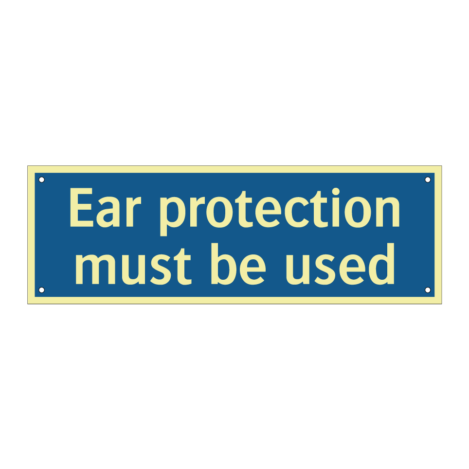 Ear protection must be used