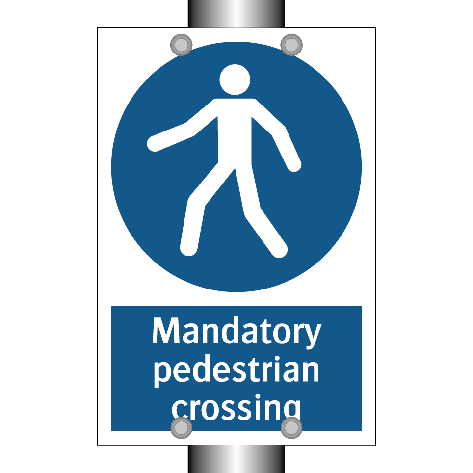 Mandatory pedestrian crossing