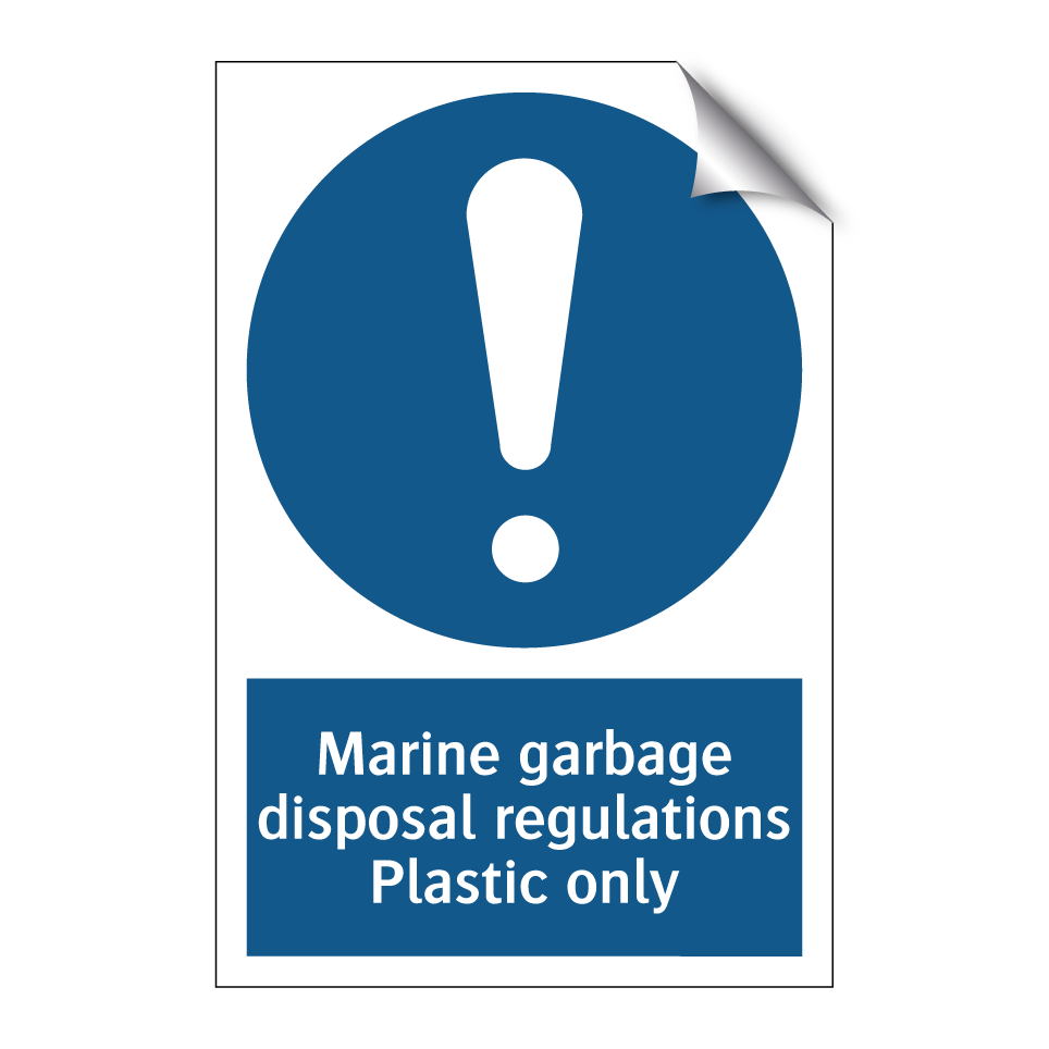 Marine garbage disposal regulations Plastic only