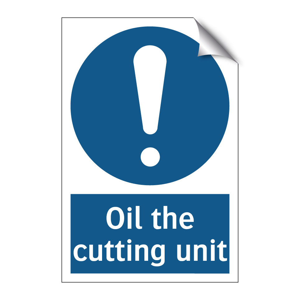 Oil the cutting unit