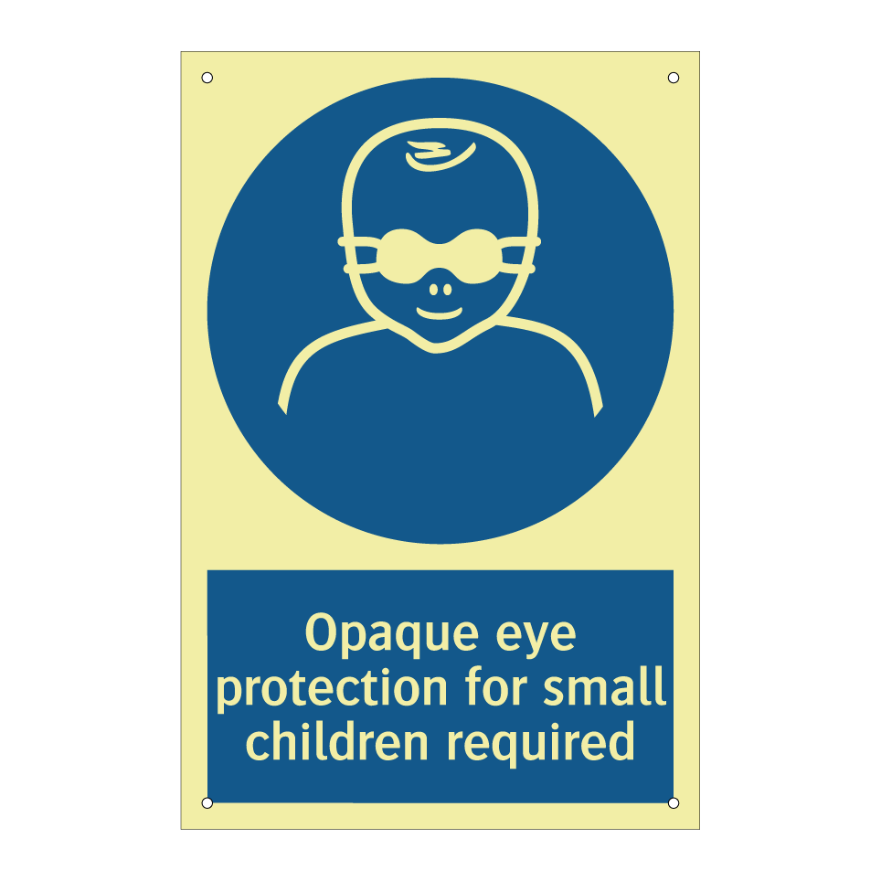 Opaque eye protection for small children required
