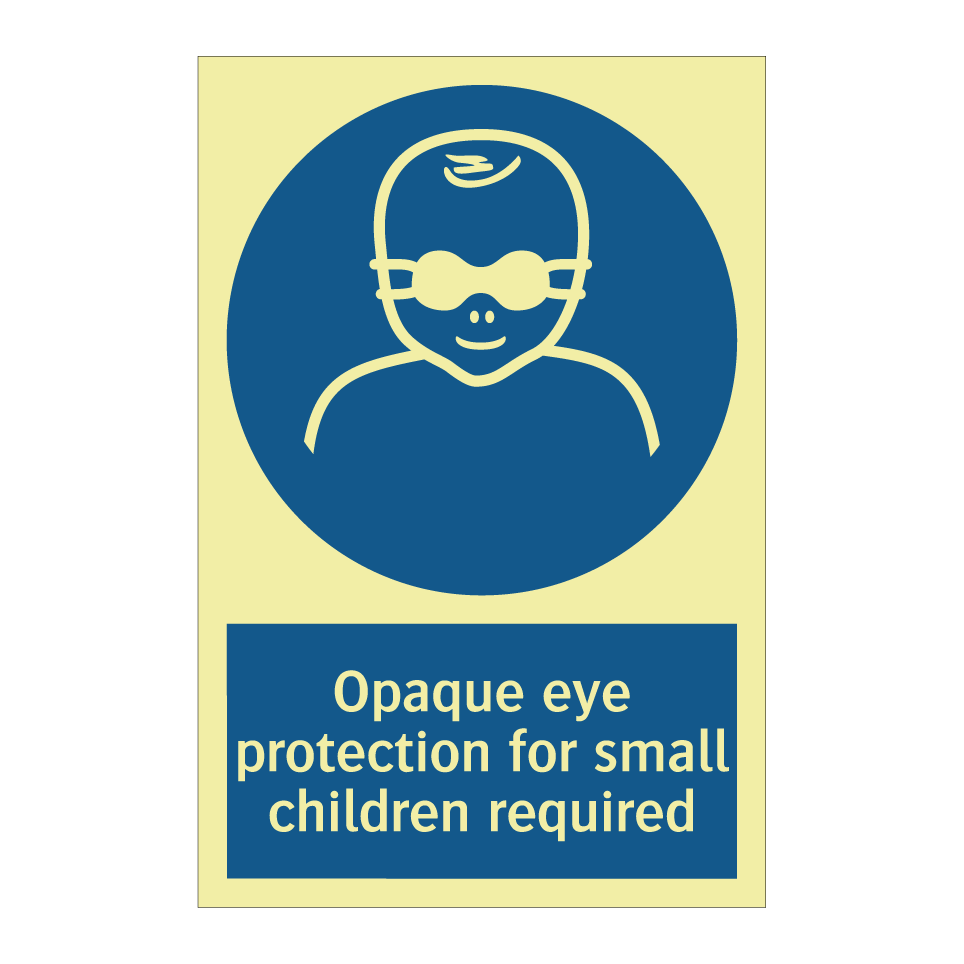 Opaque eye protection for small children required
