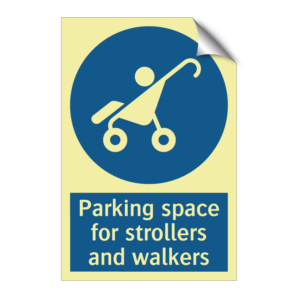 Parking space for strollers and walkers