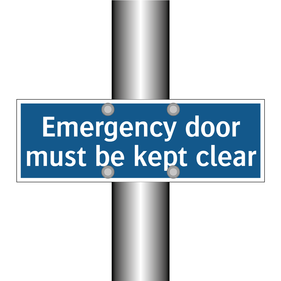 Emergency door must be kept clear