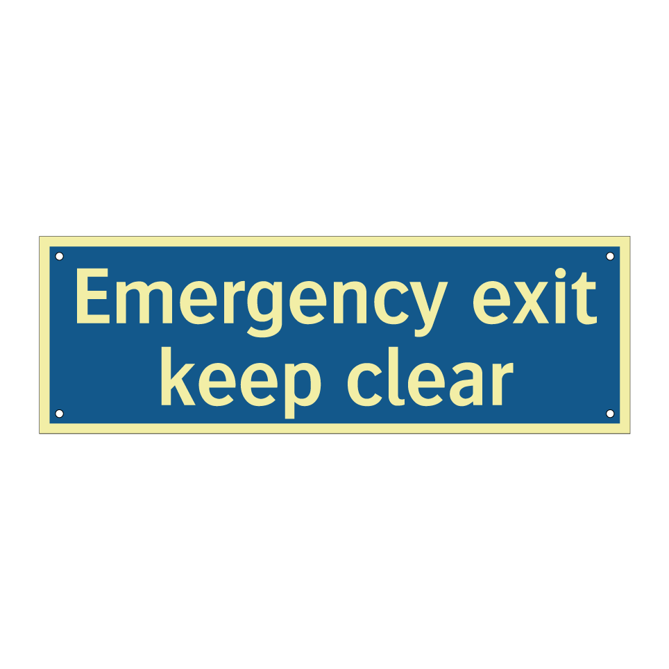 Emergency exit keep clear
