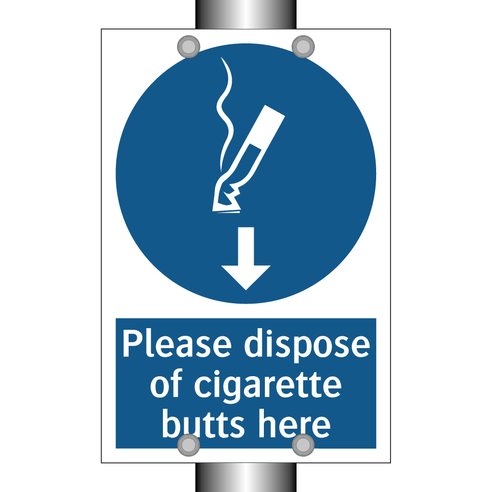 Please dispose of cigarette butts here