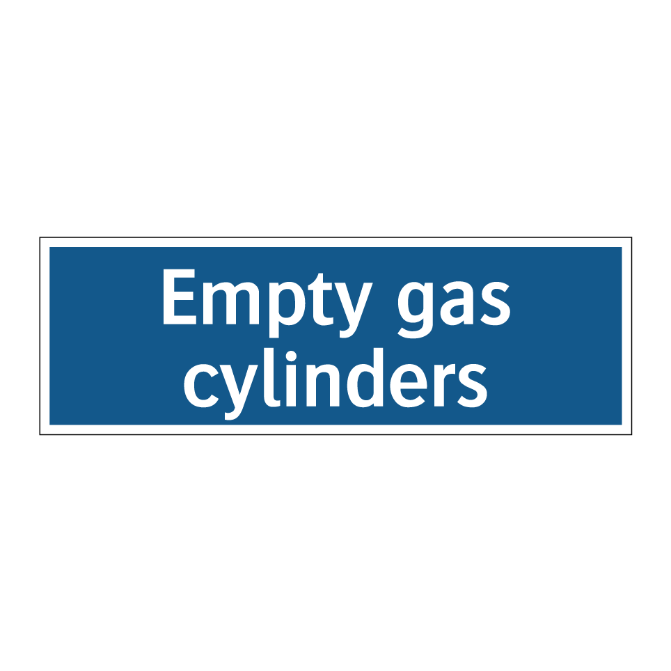 Empty gas cylinders