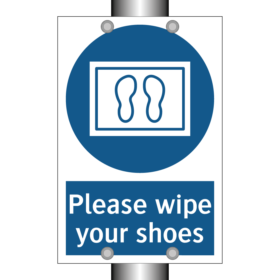 Please wipe your shoes