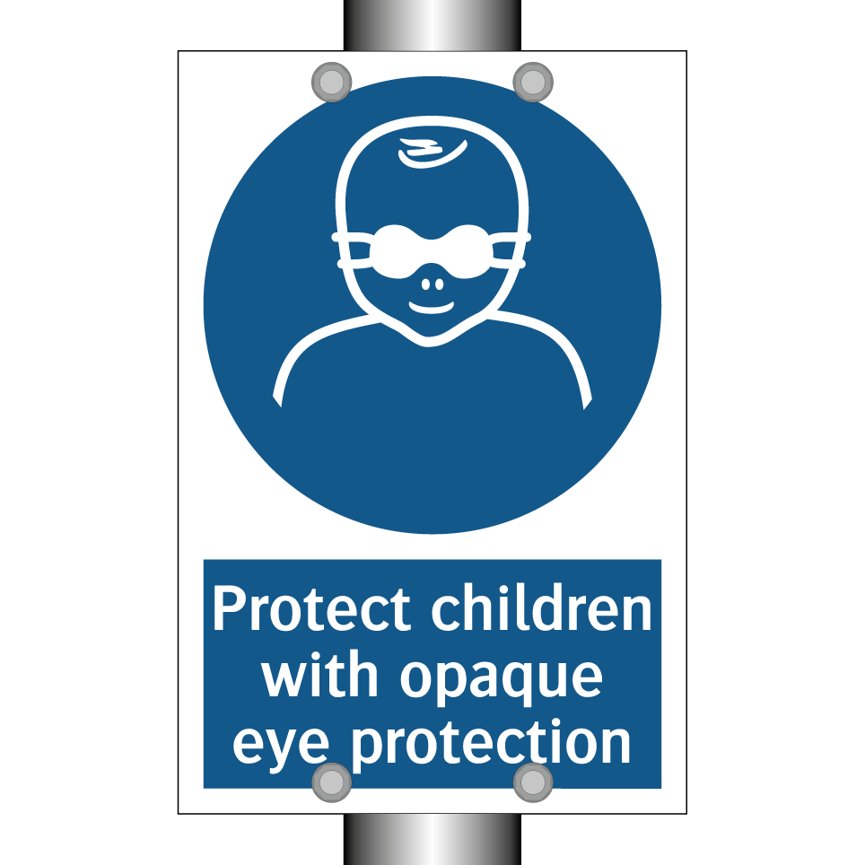 Protect children with opaque eye protection