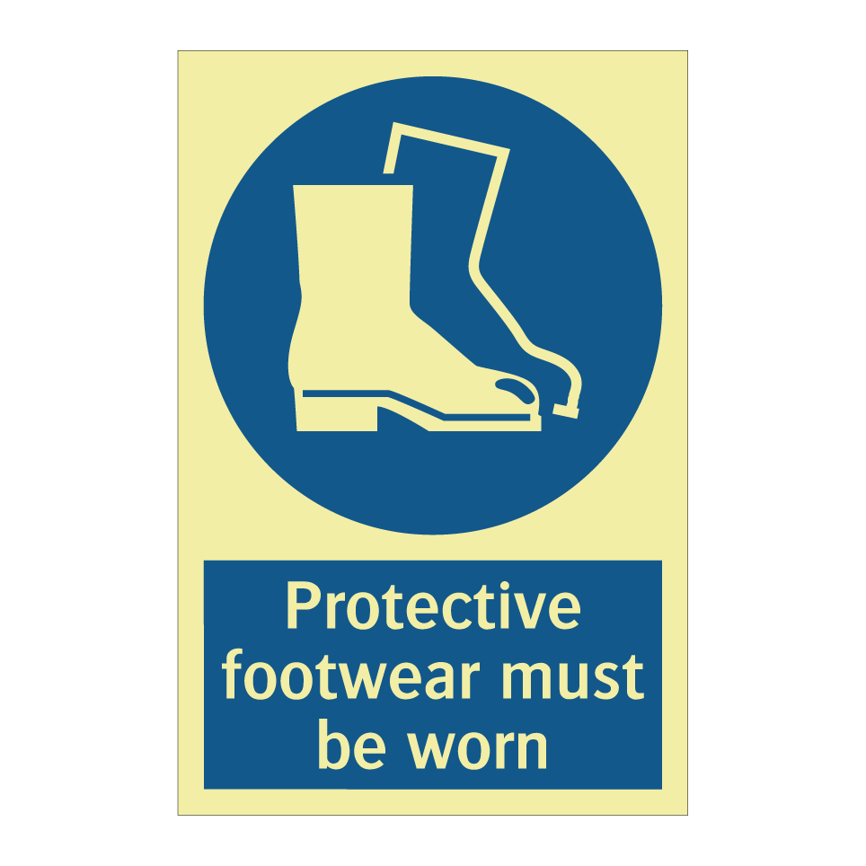Protective footwear must be worn