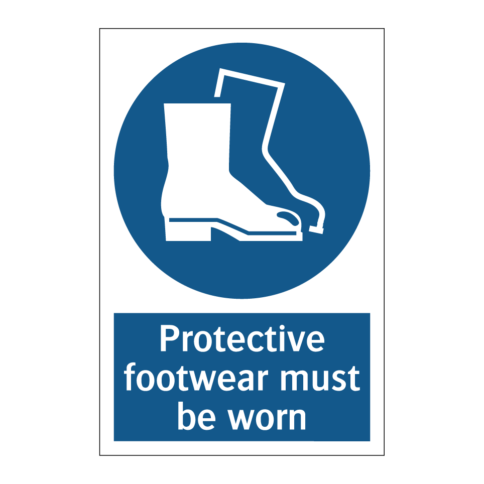 Protective footwear must be worn