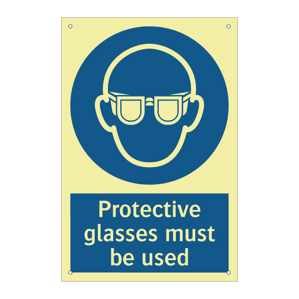Protective glasses must be used
