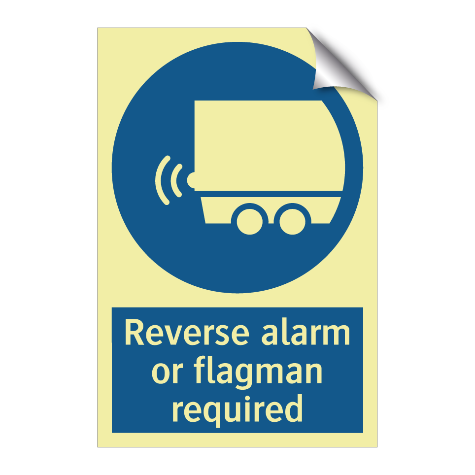 Reverse alarm or flagman required
