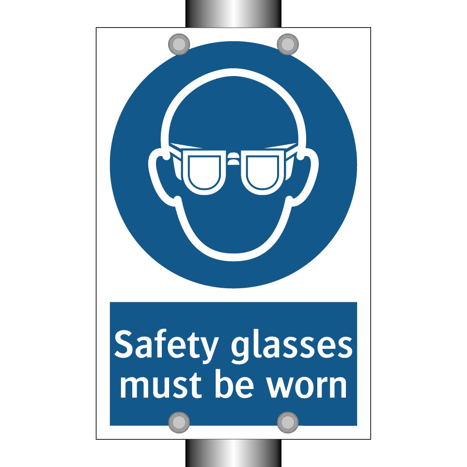 Safety glasses must be worn