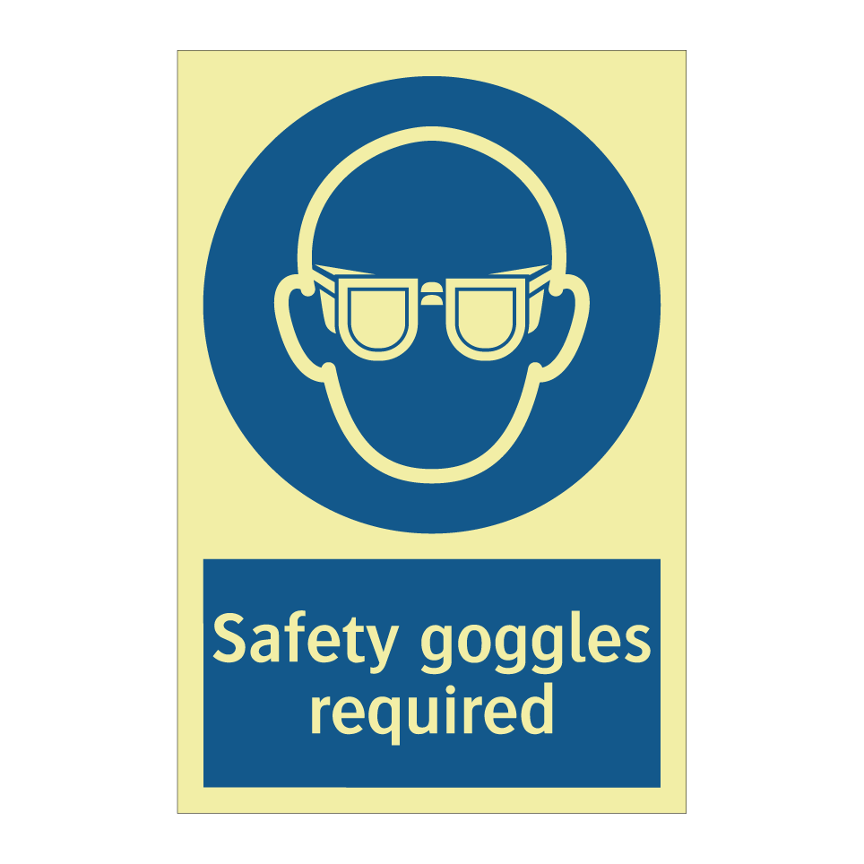 Safety goggles required