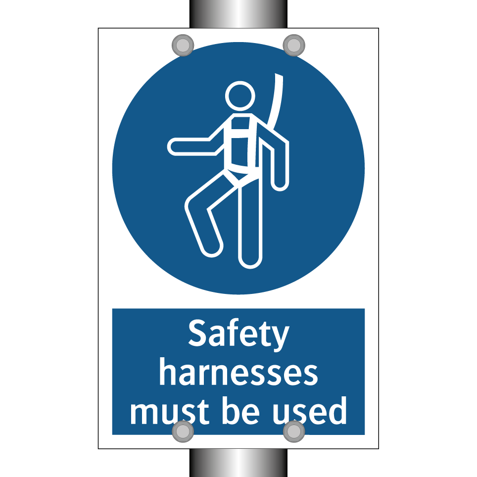 Safety harnesses must be used