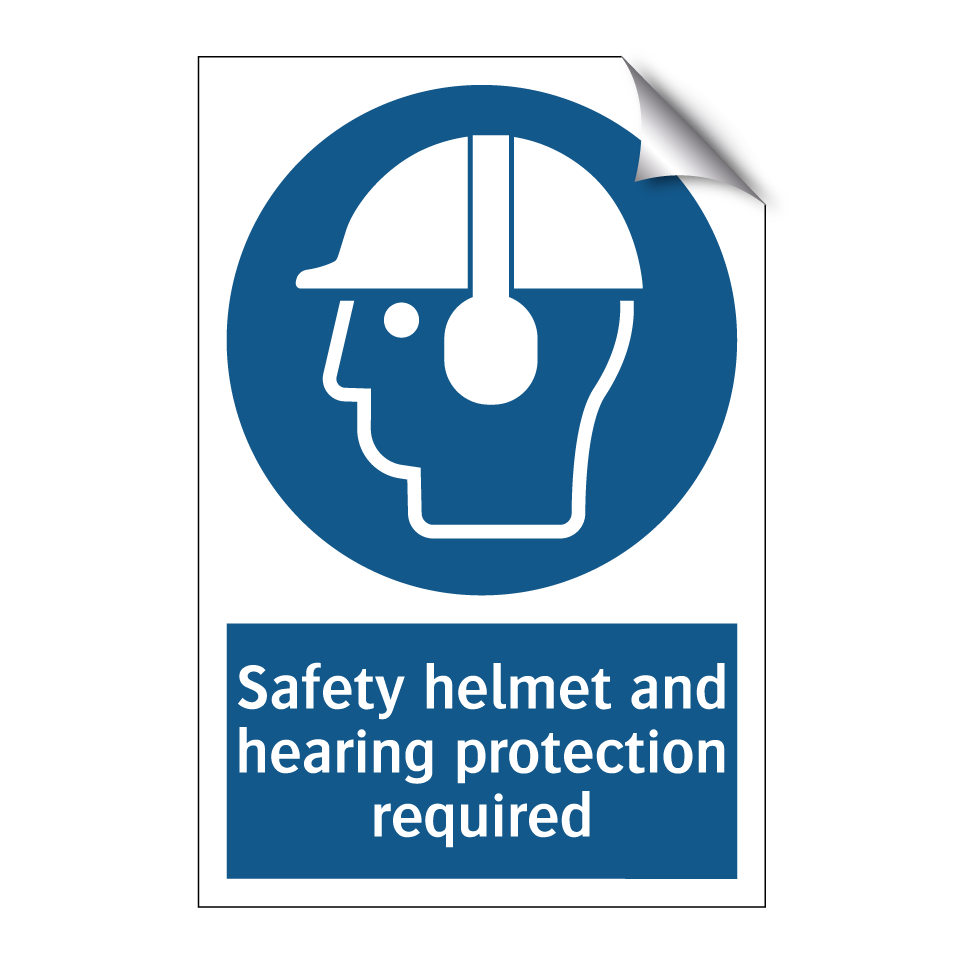 Safety helmet and hearing protection required
