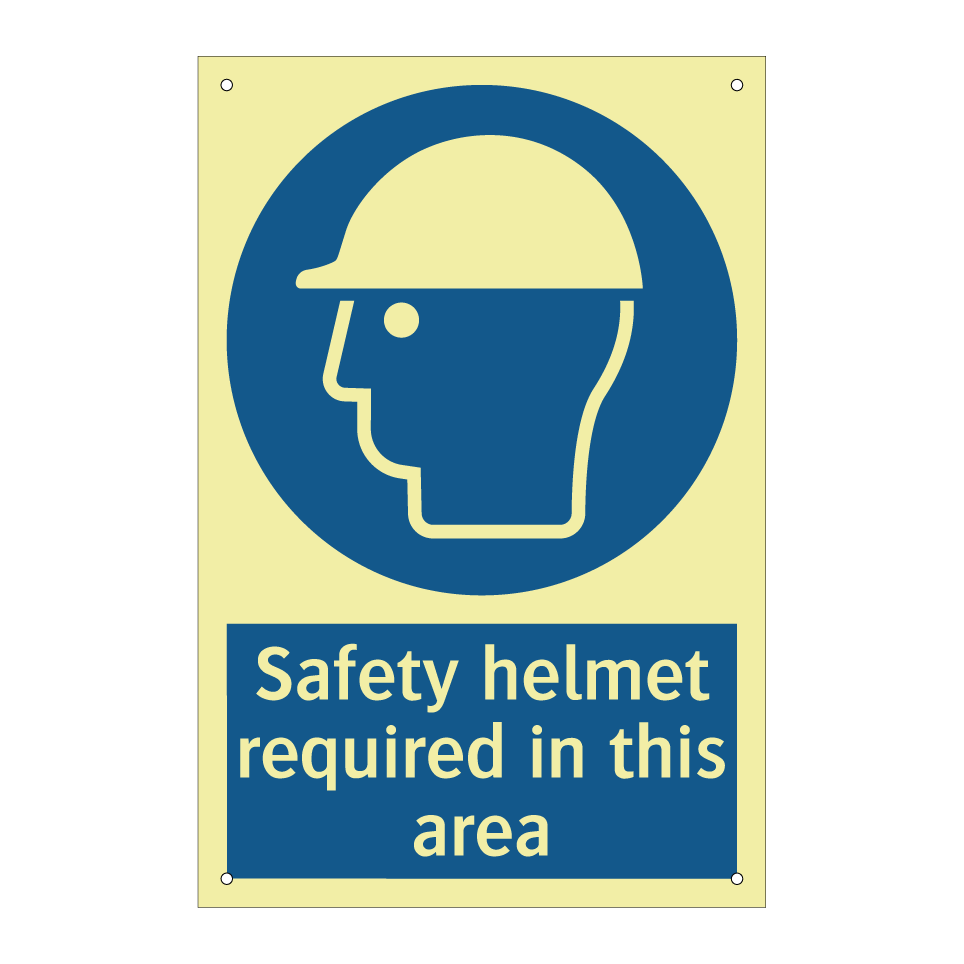 Safety helmet required in this area