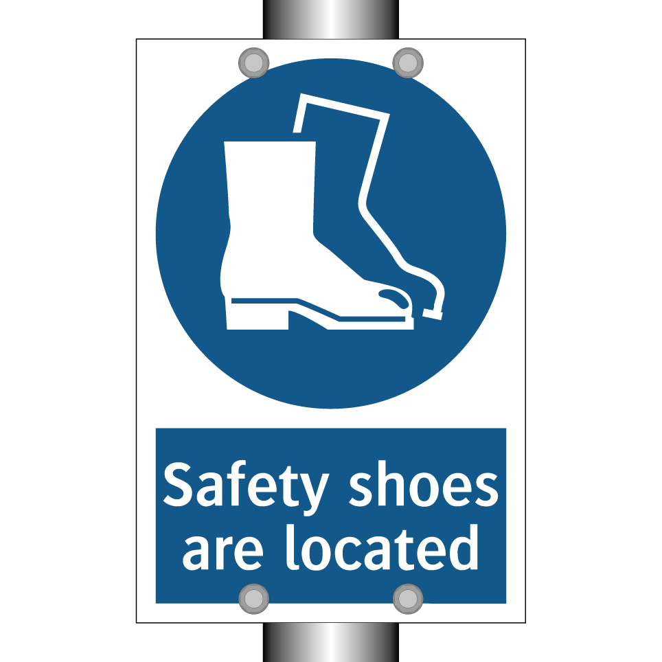 Safety shoes are located